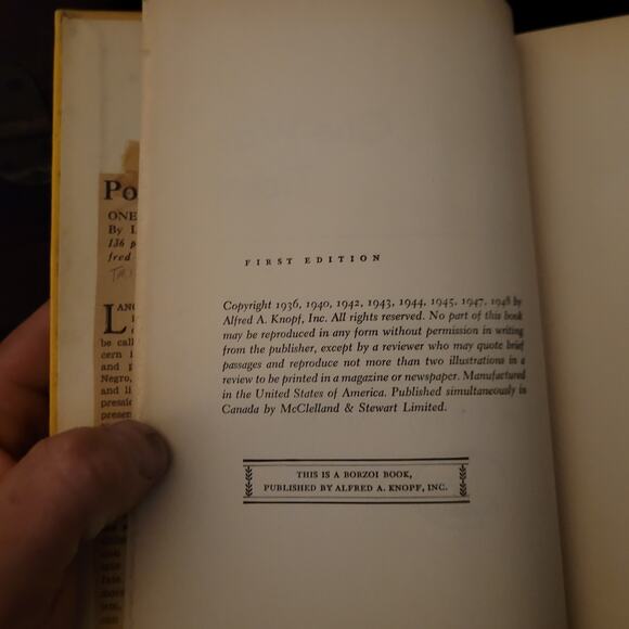 Signed Inscribed Langston Hughes And Illustrator 1st Edition One-Way Ticket By - Picture 4 of 7